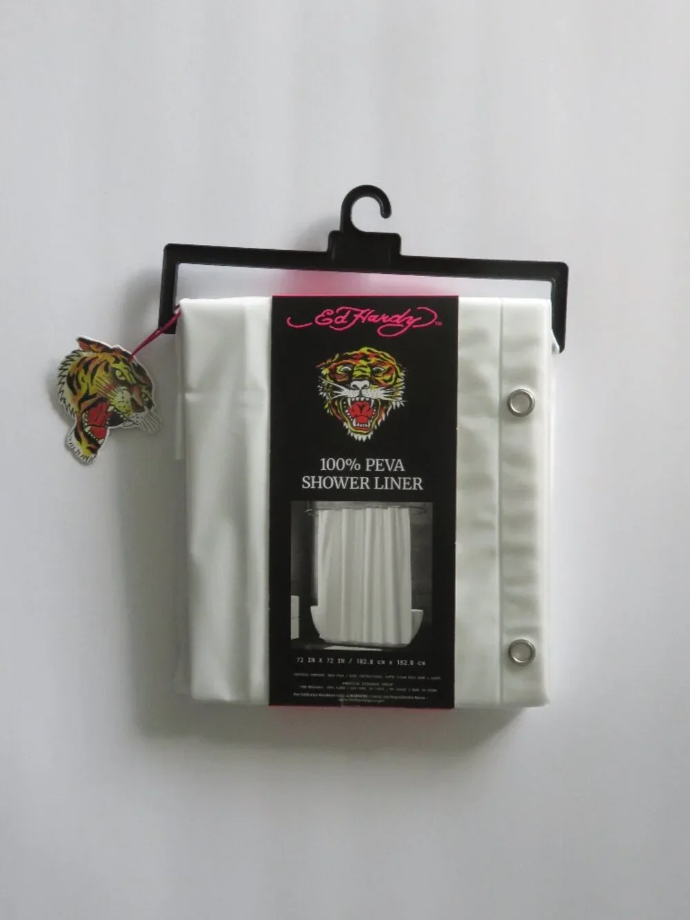(#132) Ed Hardy Clear Shower Curtain Liner 100% PEVA 72x72